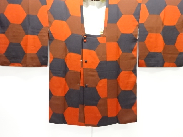 JAPANESE KIMONO / MICHIYUKI COAT / ABSTRACT PATTERN 